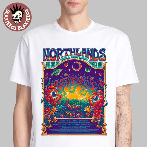 Northlands Music And Arts Festival 2025 Swanzey New Hampshire Poster On June 13-15 2025 With Lineup Unisex T-Shirt