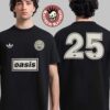 Oasis X Adidas The Band With The 3 Stripes Live 25 Logo Two Sided Unisex T-Shirt