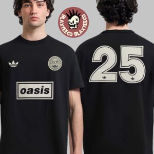 Oasis x Adidas Live 25 Tour Jacquard Two Sided Unisex T-Shirt