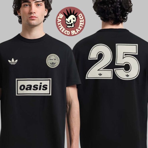 Oasis x Adidas Live 25 Tour Jacquard Two Sided Unisex T-Shirt