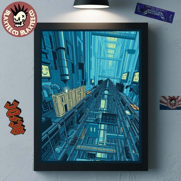 Phish Manchester New Hampshire 2025 Concert Poster At SNHU Arena From June 20 To 22 2025 Home Decor Poster Canvas