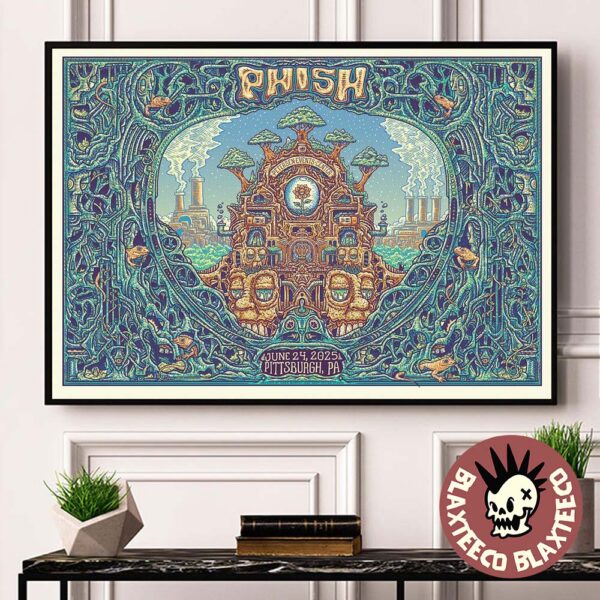 Phish Pittsburgh PA 2025 Gig Poster At Petersen Events Center On June 24 2025 Home Decor Poster Canvas