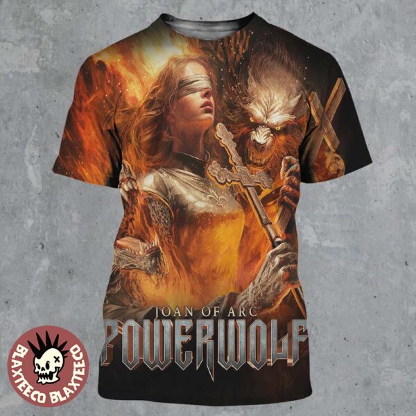 Powerwolf Joan Of Arc Official Artwork All Over Print Shirt