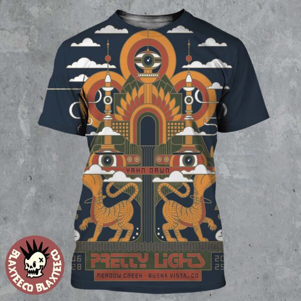 Pretty Lights Yahn Dawn 2025 Night 2 Poster At Meadow Creek In Buena Vista Colorado On June 28 2025 All Over Print Shirt