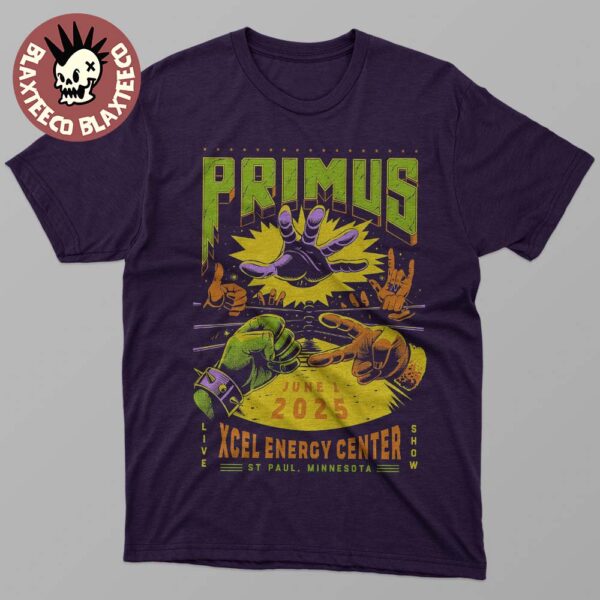 Primus Sessanta V2.0 St Paul Minnesota 2025 Exclusive Poster At Xcel Energy Center On June 1 2025 Essentials T-Shirt