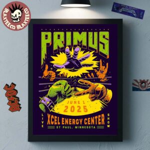Primus Sessanta V2.0 St Paul Minnesota 2025 Exclusive Poster At Xcel Energy Center On June 1 2025 Home Decor Poster Canvas