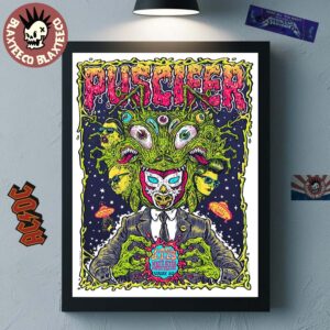 Puscifer Sessanta V2.0 Auburn Washington 2025 Concert Poster At White River Amphitheatre On June 7 2025 Home Decor Poster Canvas