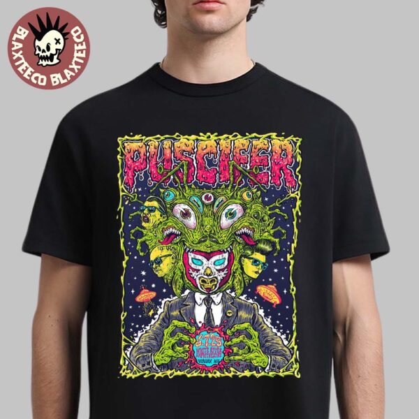 Puscifer Sessanta V2.0 Auburn Washington 2025 Concert Poster At White River Amphitheatre On June 7 2025 Unisex T-Shirt