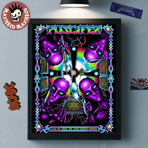 Puscifer Sessanta V2.0 St Paul Minnesota 2025 Exclusive Poster At Xcel Energy Center On June 1 2025 Home Decor Poster Canvas