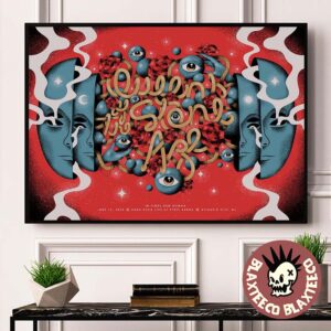 Queens Of The Stone Age Atlantic City 2025 Venue Poster On New Jersey At Hard Rock Live At Etess Arena On June 13 2025 Home Decor Poster Canvas