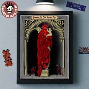Queens Of The Stone Age Boston Night 1 Venue Poster At MGM Music Hall At Fenway On June 10 2025 The End Is Nero Tour Home Decor Poster Canvas
