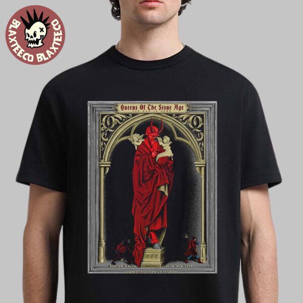 Queens Of The Stone Age Boston Night 1 Venue Poster At MGM Music Hall At Fenway On June 10 2025 The End Is Nero Tour Unisex T-Shirt