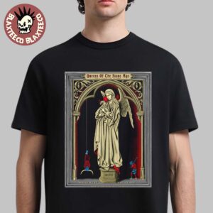 Queens Of The Stone Age Boston Night 2 Venue Poster In Massachusetts At MGM Music Hall At Fenway On June 11 2025 The End Is Nero Unisex T-Shirt