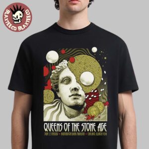 Queens Of The Stone Age Chicago Illinois 2025 Event Poster At Huntington Bank Pavilion On June 21 2025 Unisex T-Shirt