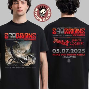 Scorpions Coming Home To Hannover 2025 60 Years Anniversary Concert On July 5 2025 At Heinz Von Heiden Arena Two Sided T-Shirt