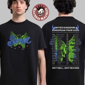 Scowl Are We All Angles Wings United Kingdom And European Tour 2025 Not Hell Not Heaven Two Sided T-Shirt