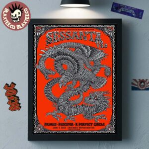 Sessanta V2.0 Ridgefield Washington  2025 Concert Poster At Cascades Amphitheater On June 6 2025 Home Decor Poster Canvas