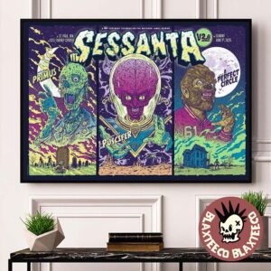 Sessanta V2.0 St Paul Minnesota 2025 Exclusive Poster At Xcel Energy Center On June 1 2025 Home Decor Poster Canvas