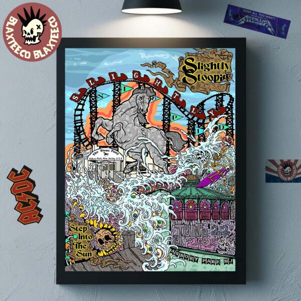 Slightly Stoopid Asbury Park New Jersey 2025 Concert Poster At The Stoned Pony On June 22 2025 Home Decor Poster Canvas