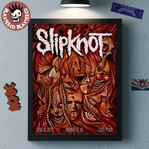 Slipknot Hannover Germany 2025 Poster At Expo Plaza On June 10 2025 The Wall Of Flesh Home Decor Poster Canvas