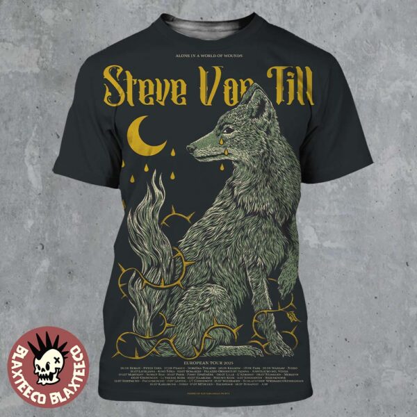 Steve Von Till European Tour 2025 Schedule Tour Dates The Lone Wolf Artwork All Over Print Shirt