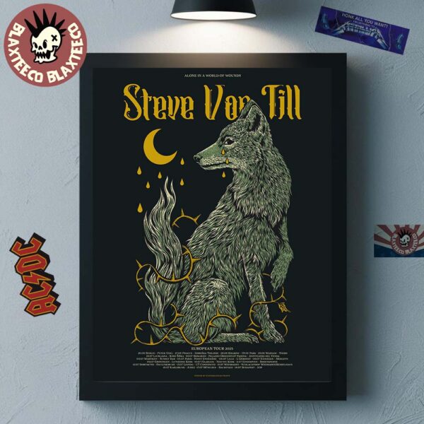 Steve Von Till European Tour 2025 Schedule Tour Dates The Lone Wolf Artwork Home Decor Poster Canvas