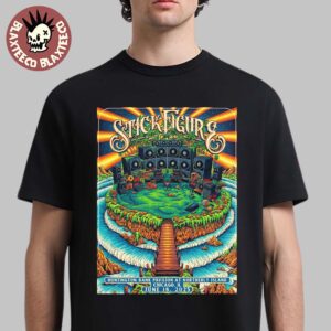 Stick Figure Chicago Illinois 2025 Poster At Huntington Bank Pavilion At Northerly Island On June 18 2025 Classic T-Shirt