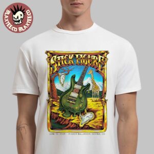 Stick Figure Denver Colorado 2025 Night 1 Venue Poster At Mission Ballroom On June 10 2025 Dripping Guitar Art Unisex T-Shirt