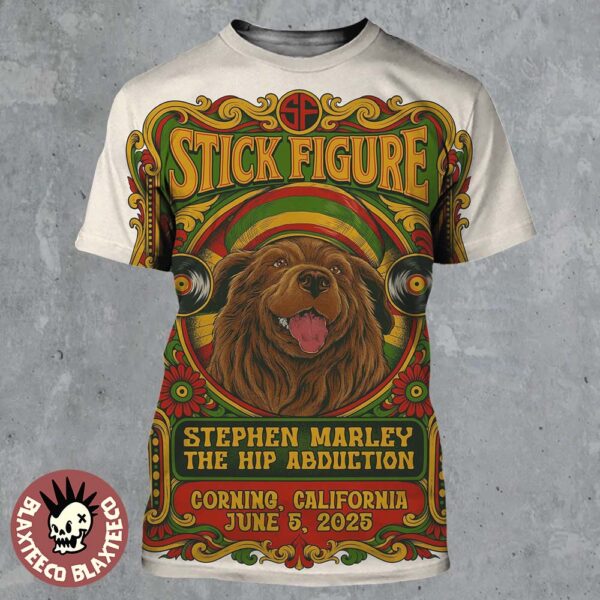 Stick Figure Island Holiday Summer Tour 2025 In Corning California Gig Poster At Rolling Hills Casino On June 5 2025 All Over Print Shirt