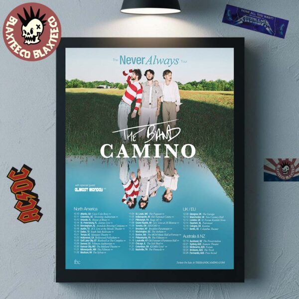 The Band Camino The Never Always Tour 2025 Schedule Tour Dates Home Decor Poster Canvas
