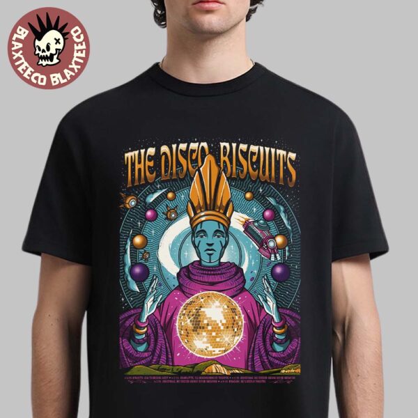 The Disco Biscuits Celebrating 30 Years 2025 Tour On June 2025 The Space Wizard Art And Tour Dates Unisex T-Shirt