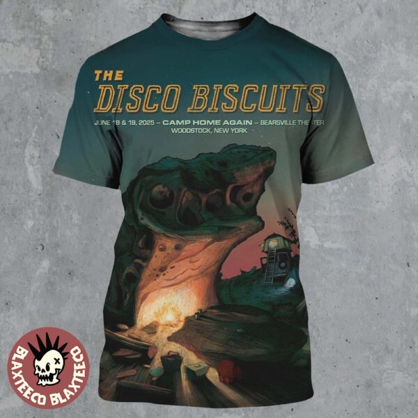 The Disco Biscuits Woodstock New York 2025 Tour Gig Poster At Camp Home Again Bearsville Theater On June 18 And 19 2025 All Over Print Shirt