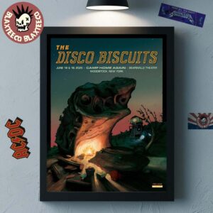 The Disco Biscuits Woodstock New York 2025 Tour Gig Poster At Camp Home Again Bearsville Theater On June 18 And 19 2025 Home Decor Poster Canvas