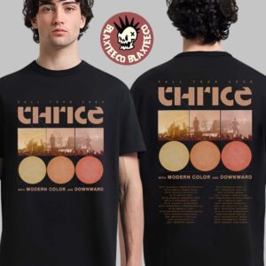Thrice Fall Tour 2025 Cities Dates Schedule Two Sided T-Shirt