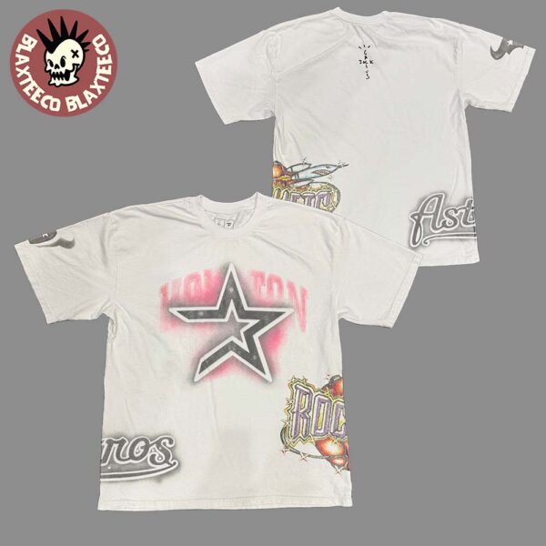 Travis Scott Cactus Jack X Fanatics Houston Sports Logo T-Shirt