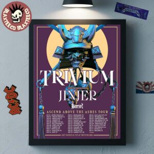 Trivium Ascend Above The Ashes Tour 2025 North America Tour Dates Home Decor Poster Canvas