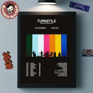 Turnstile The Never Enough Tour 2025 EU And UK Leg Schedule Tour Dates Home Decor Poster Canvas
