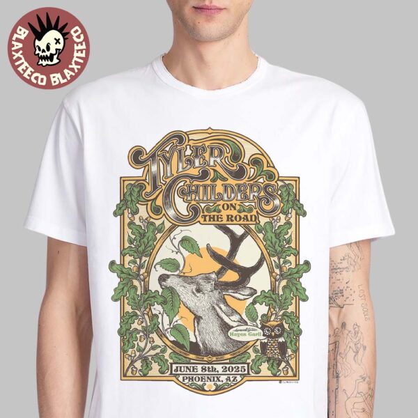 Tyler Childers Phoenix Arizona 2025 Concert Poster At Talking Stick Resort Amphitheatre On June 8 2025 Essentials T-Shirt