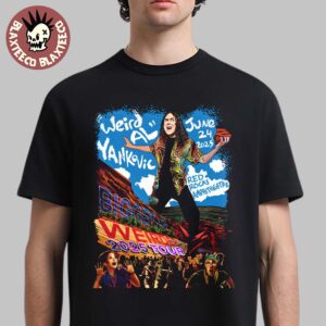 Weird Al Yankovic Bigger And Weirder 2025 Tour Poster For Show At Red Rocks Amphitheatre On June 24 2025 Unisex T-Shirt