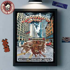 Widespread Panic Chicago Illinois 2025 Tour Merch Poster At Chicago Theatre On June 4 5 6 2025 By Nathaniel Deas Home Decor Poster Canvas