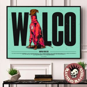 Wilco Official European Tour 2025 The Dachshund Dog Art With Tour Dates Home Decor Poster Canvas