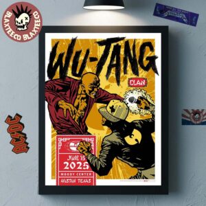 Wu Tang Clan Austin Texas 2025 Tour Gig Poster At Moody Center On June 15 2025 Home Decor Poster Canvas