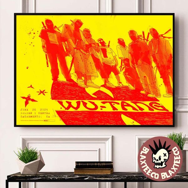 Wu Tang Clan Sacremento California 2025 Tour Poster At Golden 1 Center On June 26 2025 Home Decor Poster Canvas