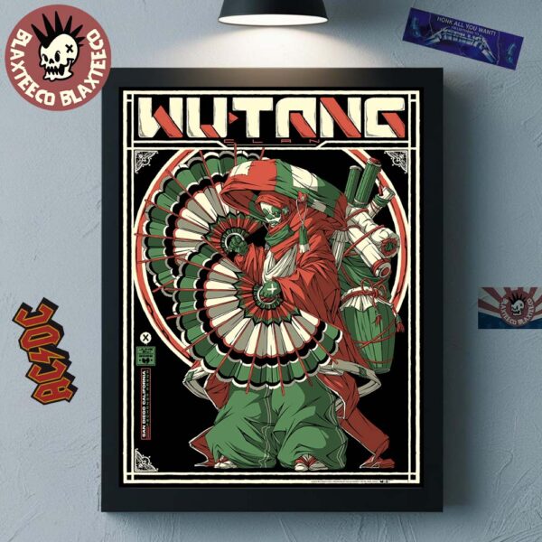 Wu Tang Clan San Diego California 2025 Show Poster At Pechanga Arena On June 21 2025 Home Decor Poster Canvas