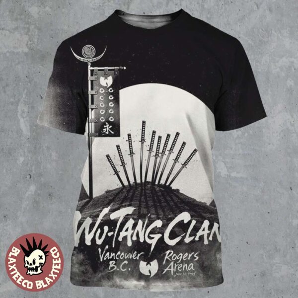 Wu Tang Clan Vancouver BC 2025 Tour Poster At Rogers Arena On June 30 2025 All Over Print Shirt
