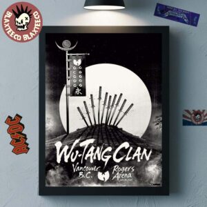 Wu Tang Clan Vancouver BC 2025 Tour Poster At Rogers Arena On June 30 2025 Home Decor Poster Canvas