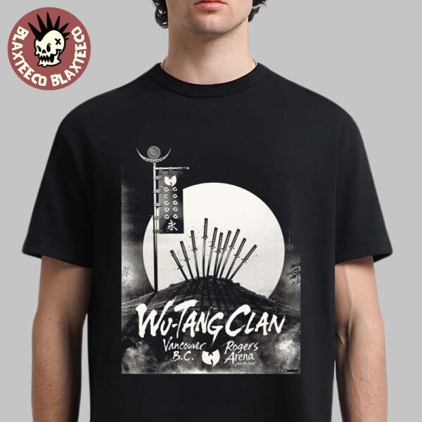 Wu Tang Clan Vancouver BC 2025 Tour Poster At Rogers Arena On June 30 2025 Unisex T-Shirt