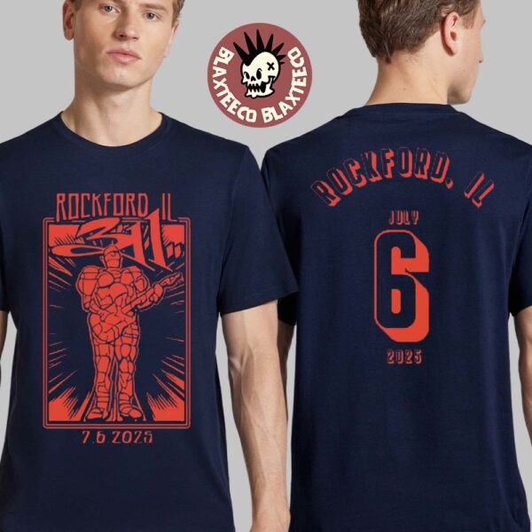 311 Band Rockford Illinois 2025 Merch Tee At Hard Rock Casino On July 6 2025 Two Sided T-Shirt