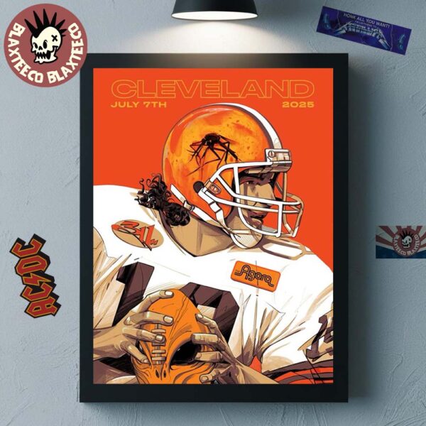 311 Cleveland Ohio 2025 Event Poster At The Agora On July 7 2025 Cleveland Browns Football Player Art Home Decor Poster Canvas