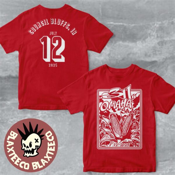 311 Council Bluffs Iowa 2025 Event Tee At River’s Edge Park On July 12 2025 Omaha Style Two Sided T-Shirt